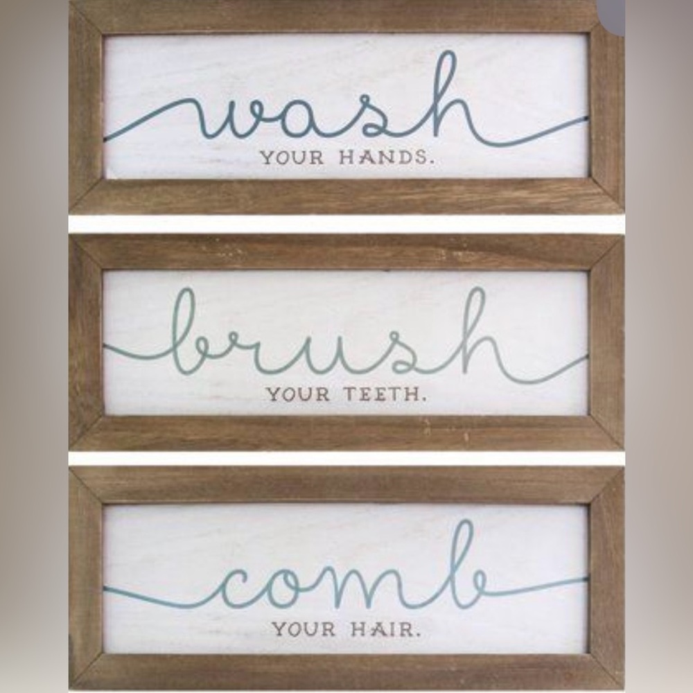 Stratton Home Decor Wash, Brush, Comb Bath Art 
(Set of 3)
